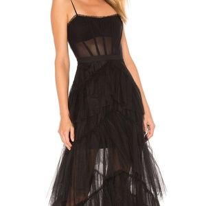 BCBGMaxAzria Corset Tulle Gown in Black - 2